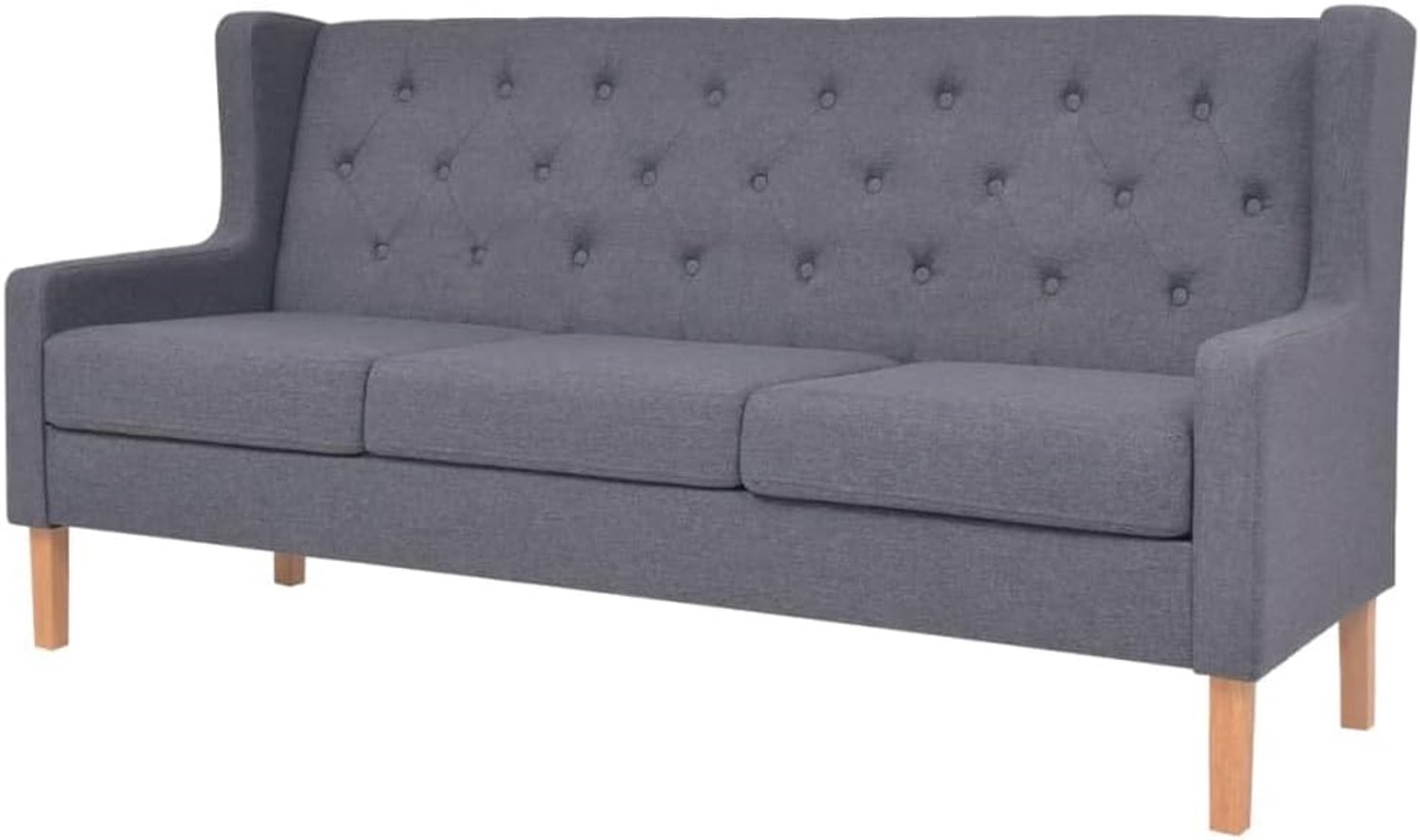 Slaapbank Kantoor Sofa 2-delig Sofa Set Stof Grijs voor Woonkamer, Slaapkamer, Kantoor