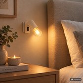 BRILONER Batita – Stekkerlamp – wandlamp – E27 fitting – plug-in gebruik – met schakelaar – zwenkbaar – E27 fitting – beige - 9,5 x 6,7 x 7,8 cm