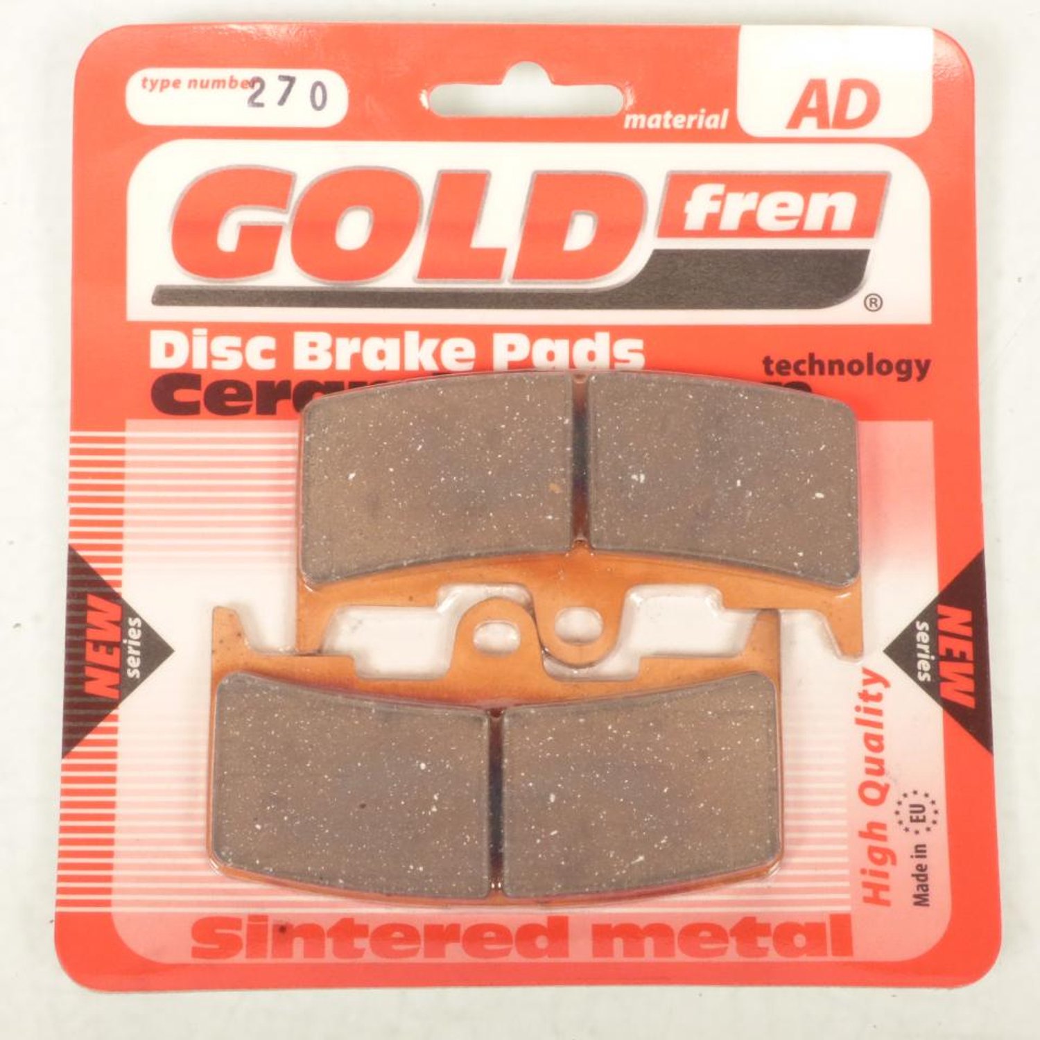 Remblokken Gold Fren voor Motor Buell 1200 XB-12SCG Lightning 2006 tot 2008 linksvoor Nieuw