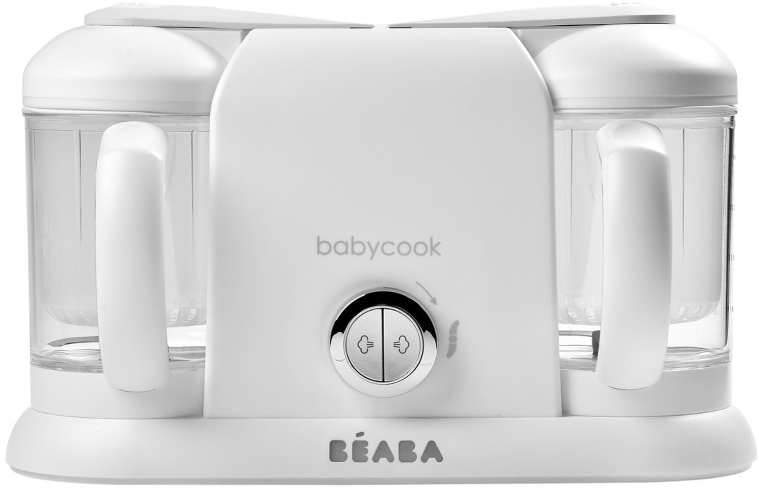 Béaba babycook® duo - 4-in-1 stoomkoker en babyvoeding bereider - twee grote kommen - wit - foodprocessor