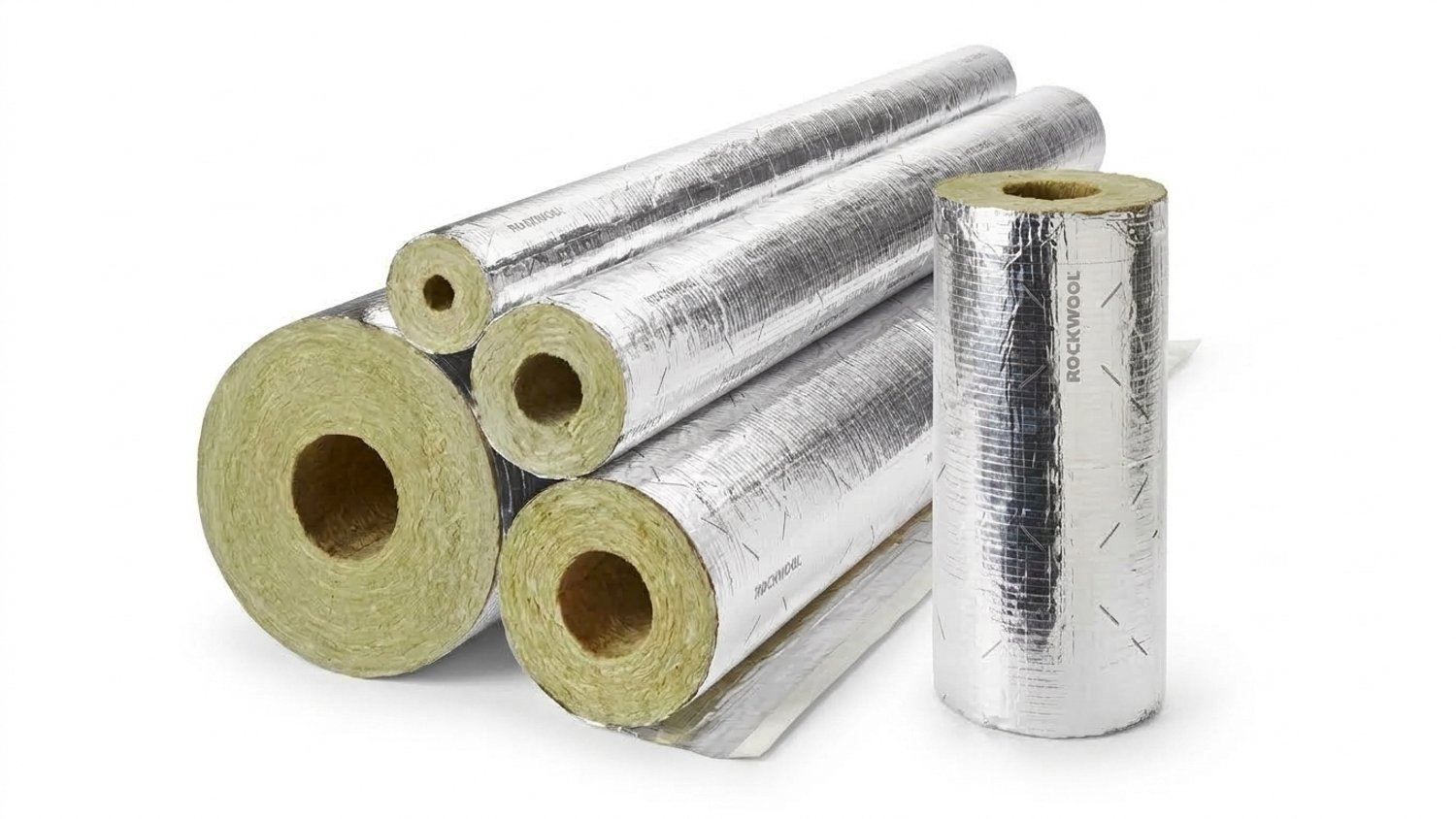 Rockwool RS 800 Schaal aluminium 18/20 mm - Doos à 42m - Steenwol leidingisolatie