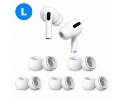 AirPods Pro Oordopjes - 5 Paar - L - AirPods Pro Ear Tips Vervanging - AirPods Pro Gen 1 en 2 - Wit