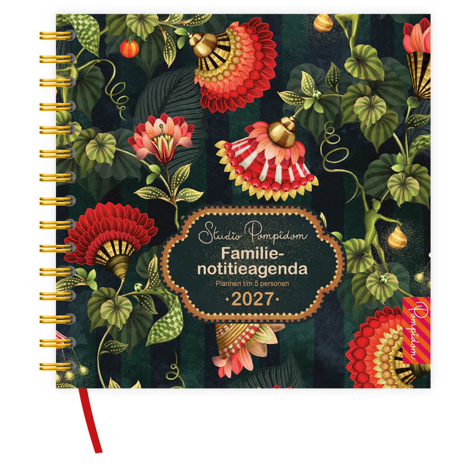 Studio Pompidom familienotitie-agenda t/m 5 pers. (harde kaft) Circus 2027