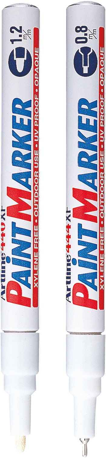 Artline 440XF & 444XF Paint Markers - Set van 2 witte markers - 0,8 - 1,2 mm - Wit