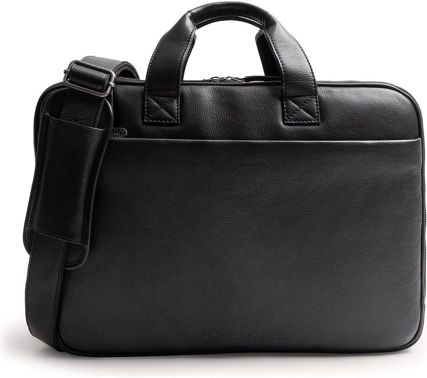 The Chesterfield Brand schoudertas aktetas met laptopvak Venturo Businessbag Black zwart