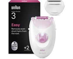 Braun Silk·épil 3 3-031 - Epilator met snoer - Langdurig Gladde Huid - Ladyshave Scheerkop en Trimmerkam