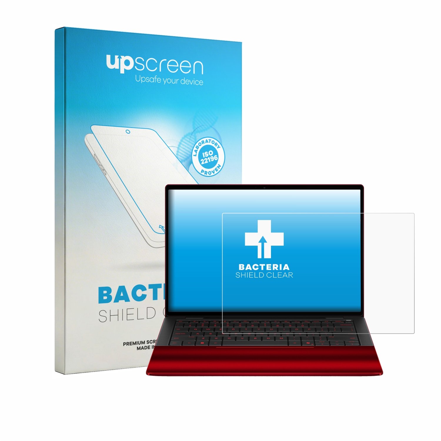 upscreen - Screenprotector voor HP Scuderia Ferrari Notebook - Folie Beschermfolie transparant antibacterieel
