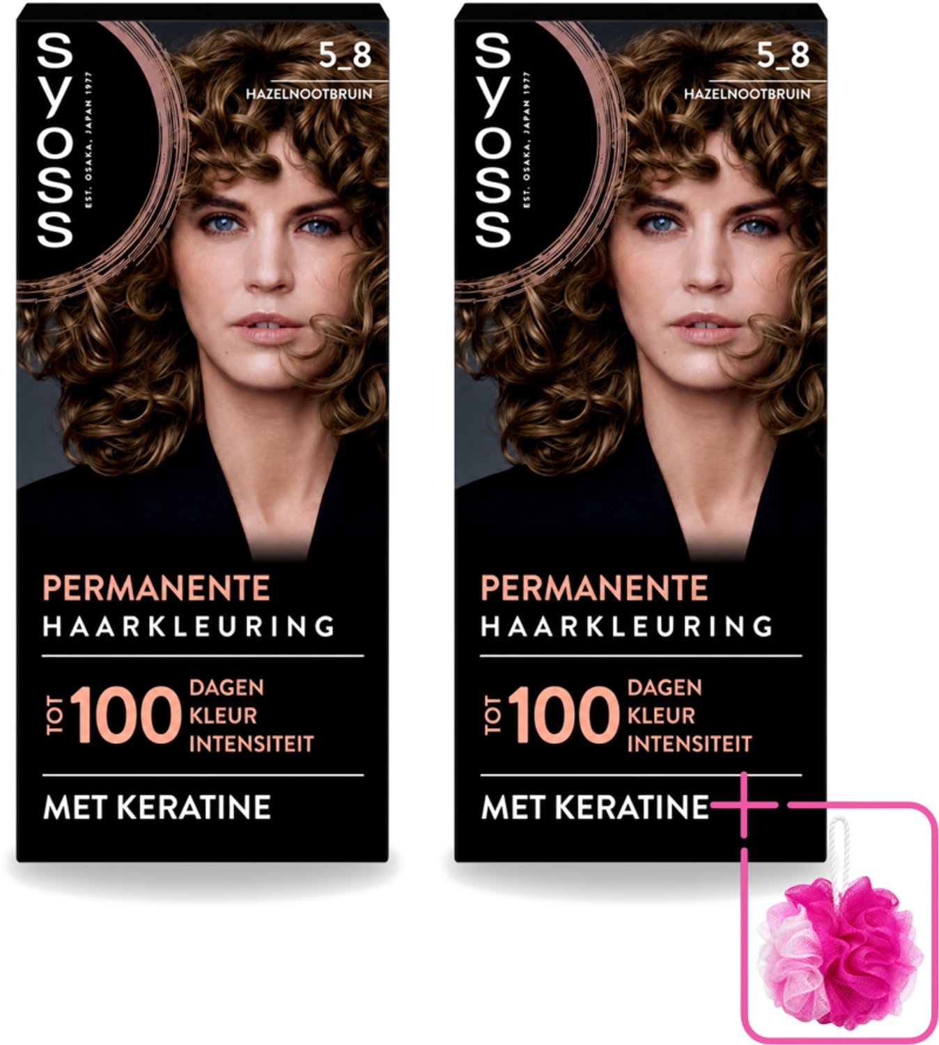 2 x SYOSS - Coloration 5-8 Hazelnootbruin - Haarverf - Grijsdekking - Vermindert Haarbreuk - Bulkverpakking - Permanente haarkleuring - Douchemop - Haarkleur
