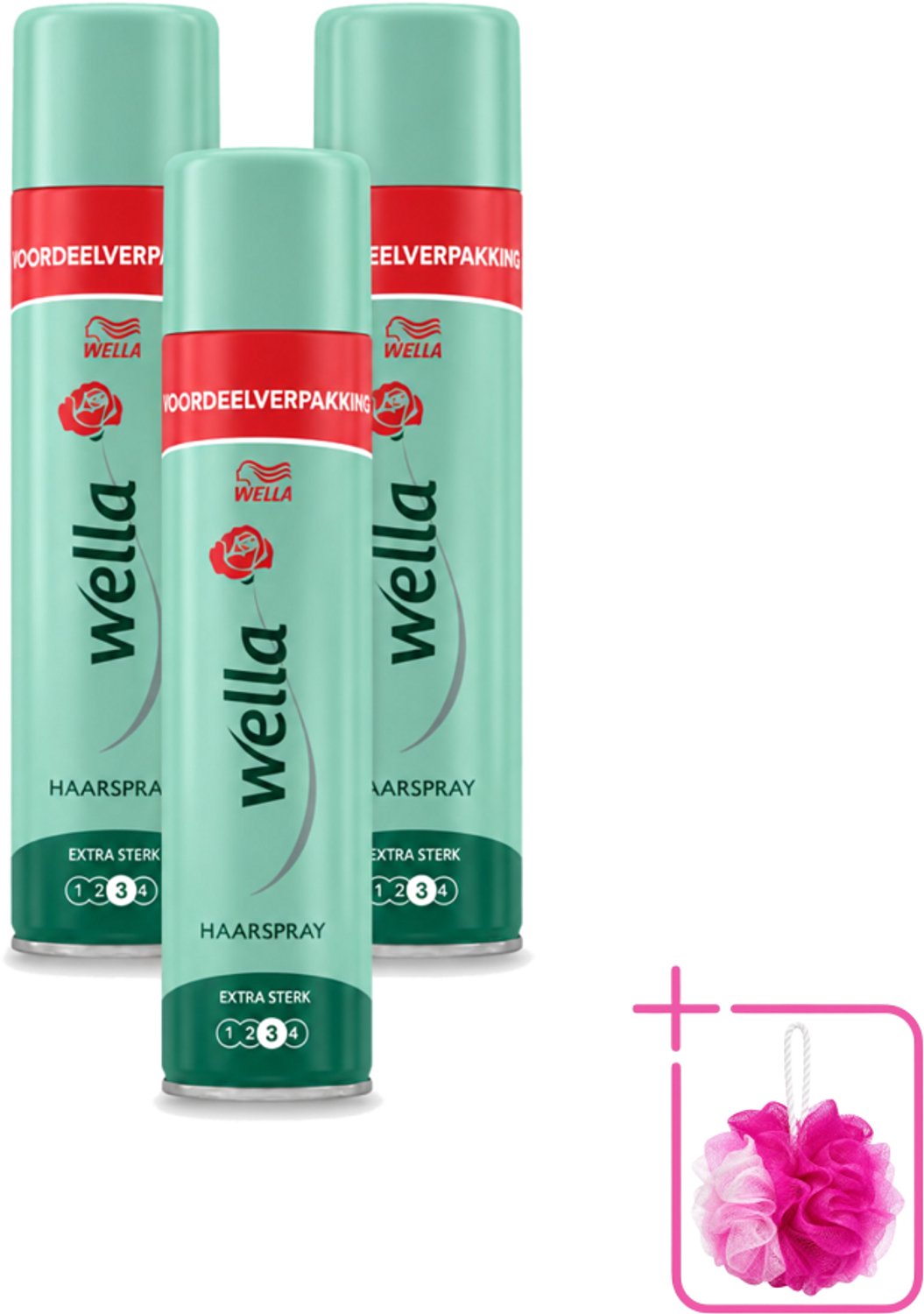 3 x Wella – Forte – Haarspray Extra Strong - 400 ml - Bulkverpakking - Haarspray - Douchemop - Extra sterke fixatie