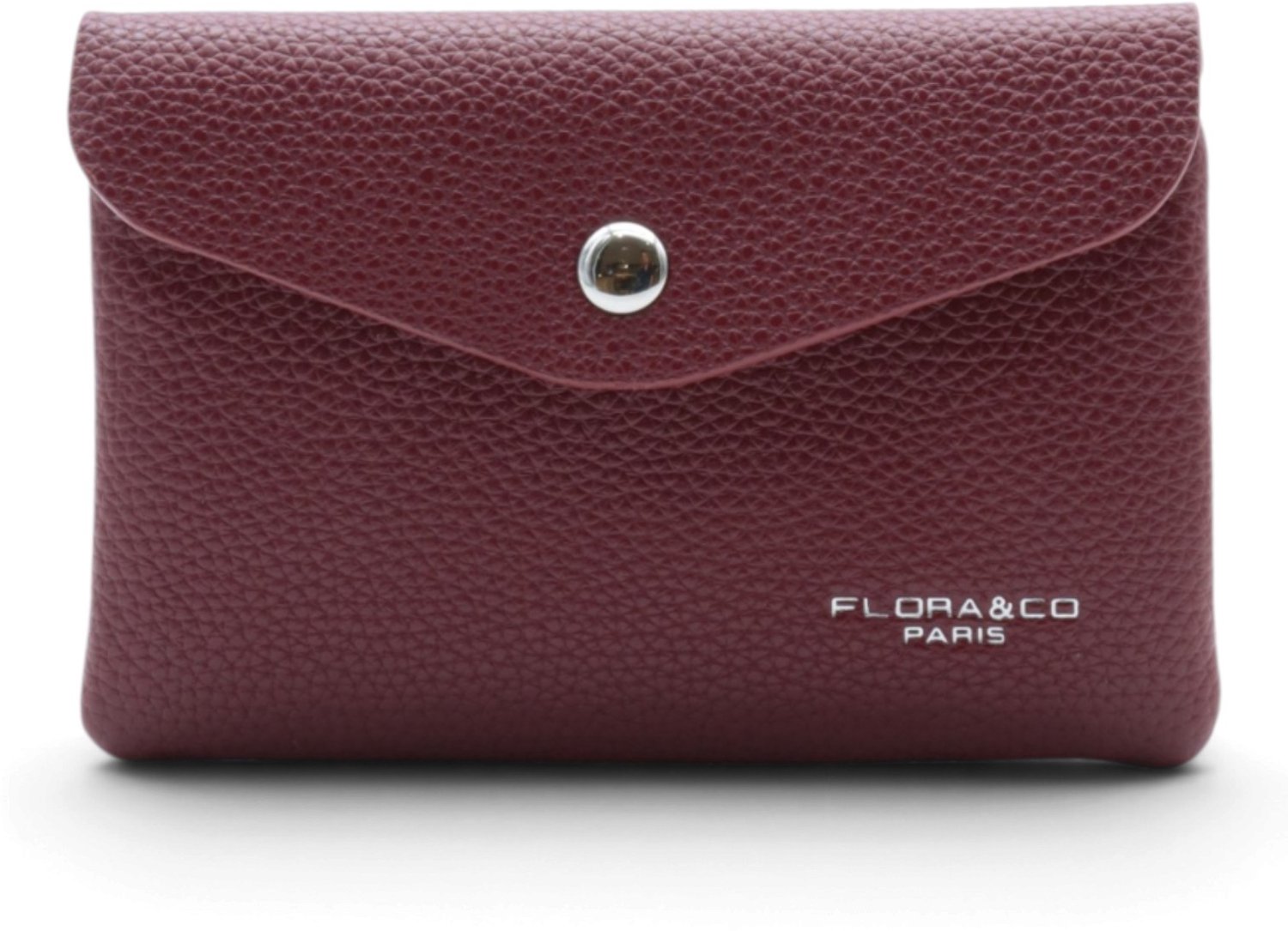Flora&Co - MILA - medium - generfd imitatieleer - Dames Portemonnee - Portefeuille - Beurs - Wallet - met rits en flap - bordeaux
