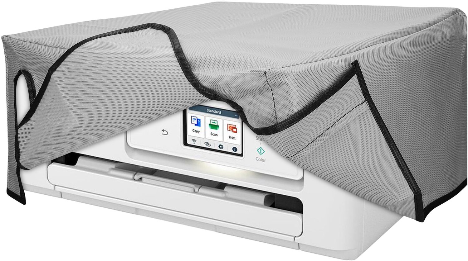 kwmobile hoes geschikt voor Canon TS7650i - Beschermhoes voor printer - Stofhoes in lichtgrijs