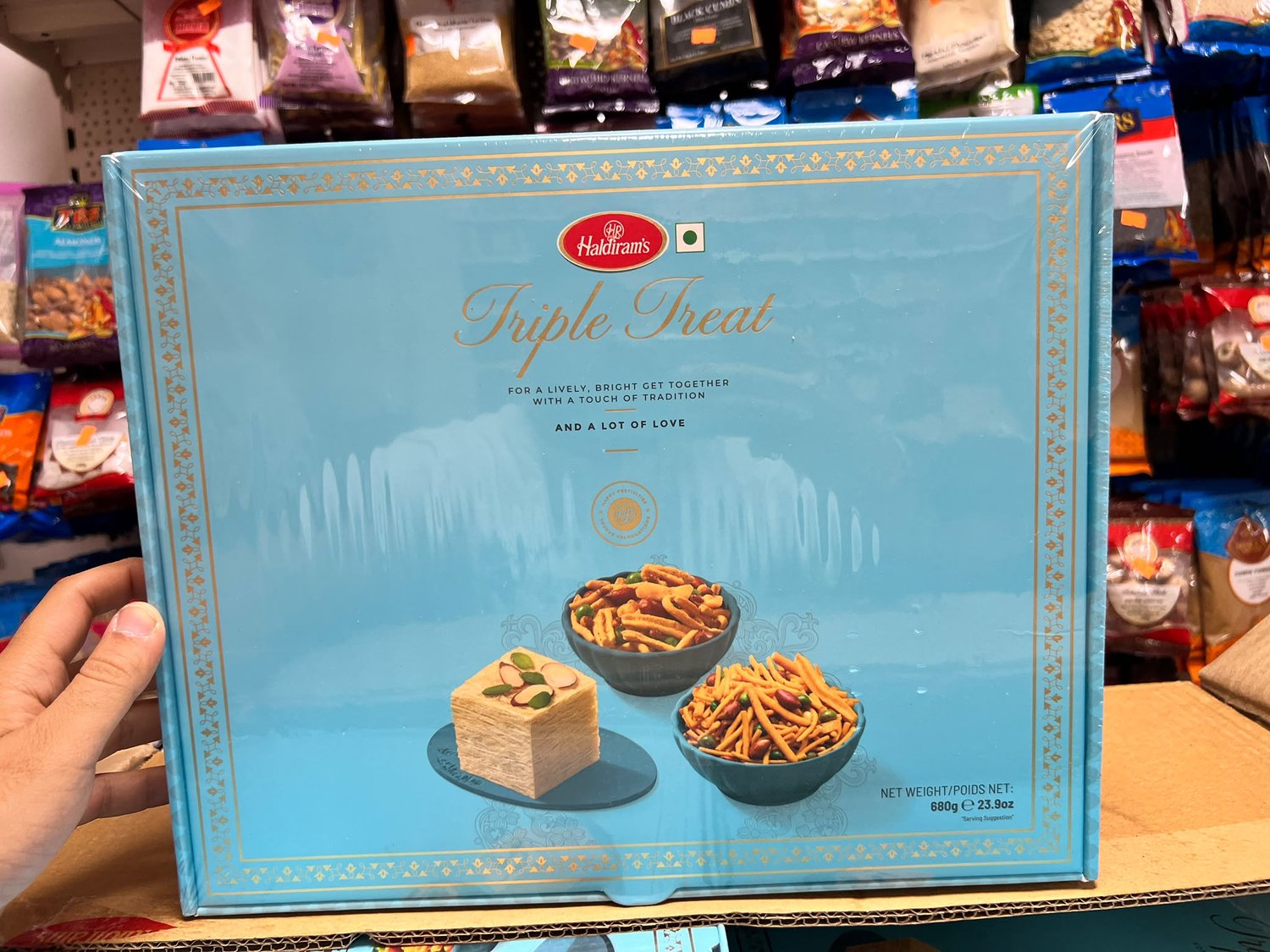 Haldiram's Triple Treat - Sweets & Snacks Gift Box - Diwali Gift Idea - INDIA