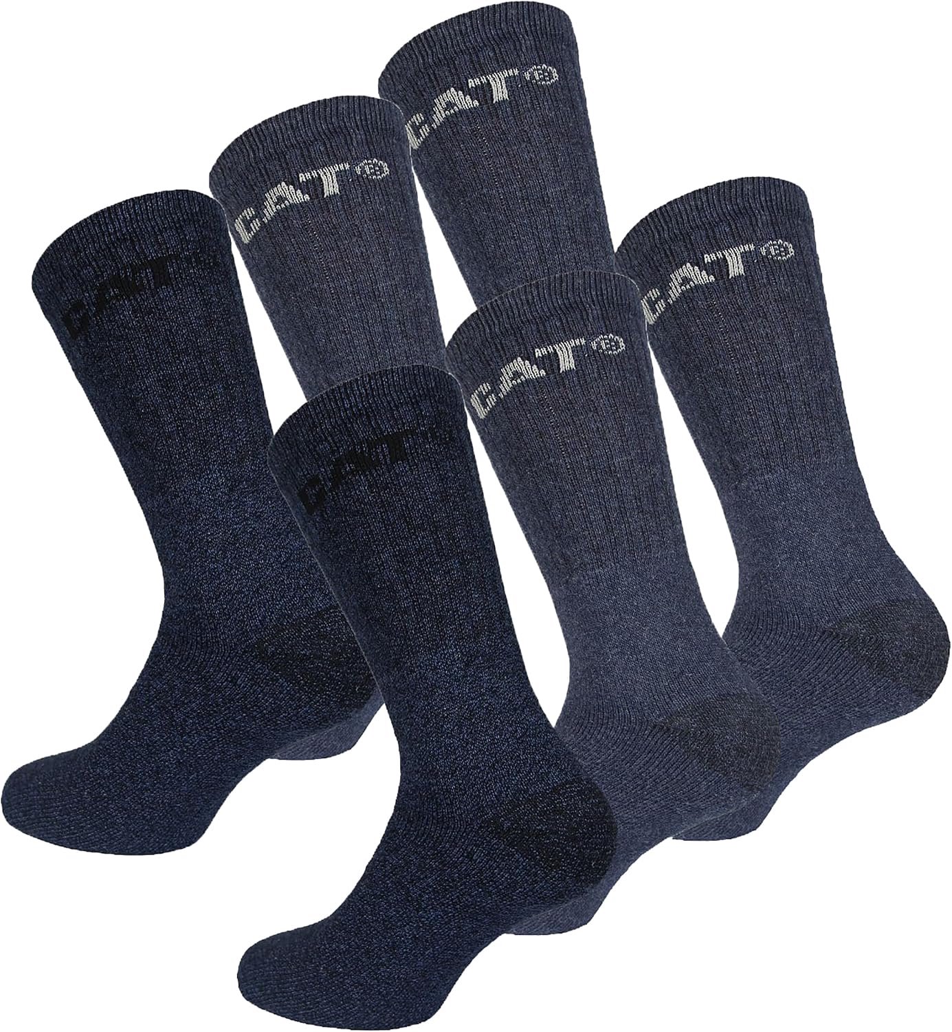 Caterpillar Outdoor Socks 6 paar herensokken van zacht katoen met vochtregeling versterkte teen en hie Blauw