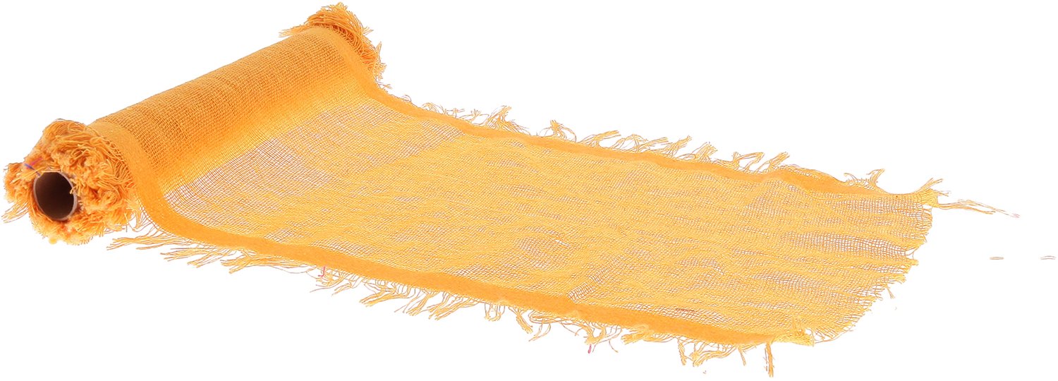 ARTYFETES - Oranje tafelrunner van canvaslook 30 cm x 3 m