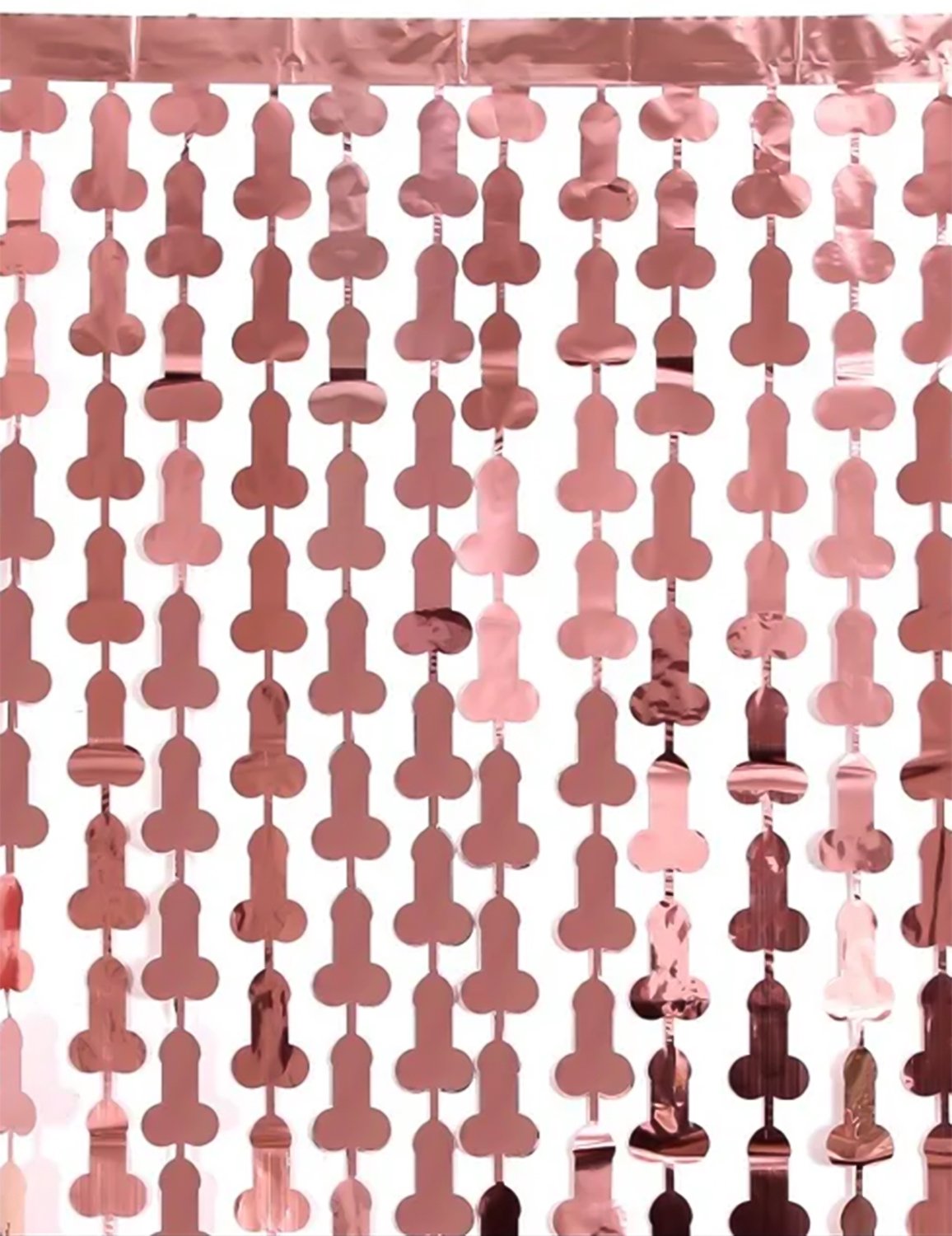 SURPRISEZ VOUS - Rose goud franje gordijn met penisvormpjes