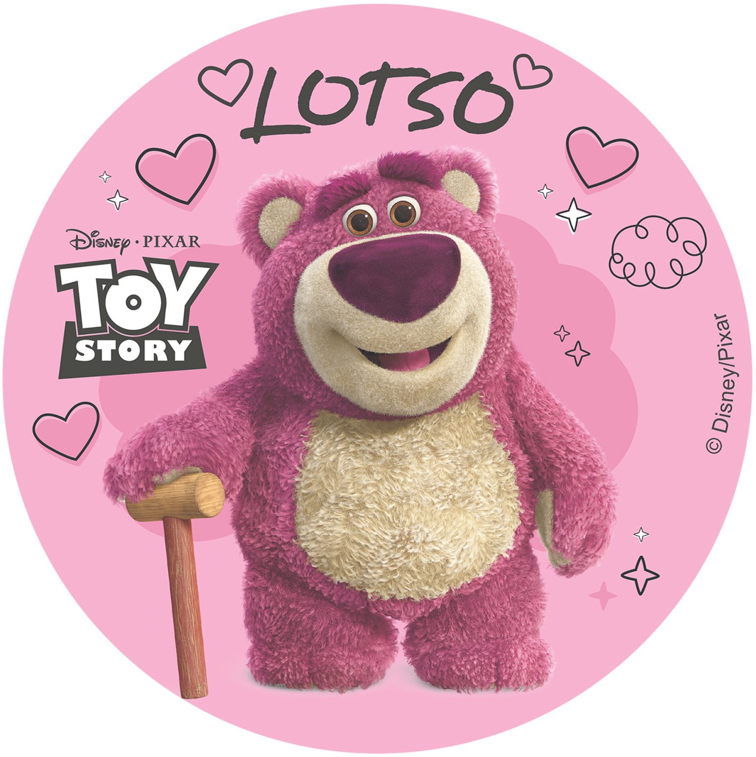 DEKORA - Lotso eetbare ouwel taartschijf 20 cm