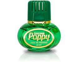 Poppy Grace Mate Airfreshener Poppy Pine 20ml - Luchtverfrisser voor in de Auto - Houtachtige Dennengeur - Bevestiging met Klem - Gemaakt van Glas - Kleur Groen