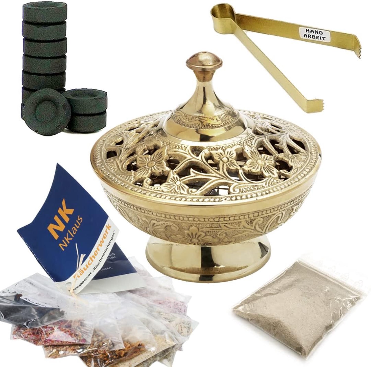 14-delige Set Rookaccessoires: Schaal, Tang, Zand, Kool & Wierook
