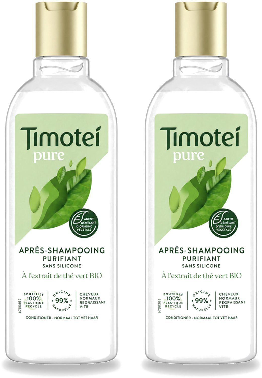 2 x Timotei Conditioner - pure groene thee - 300 ml - Voordeelverpakking - 2 stuks