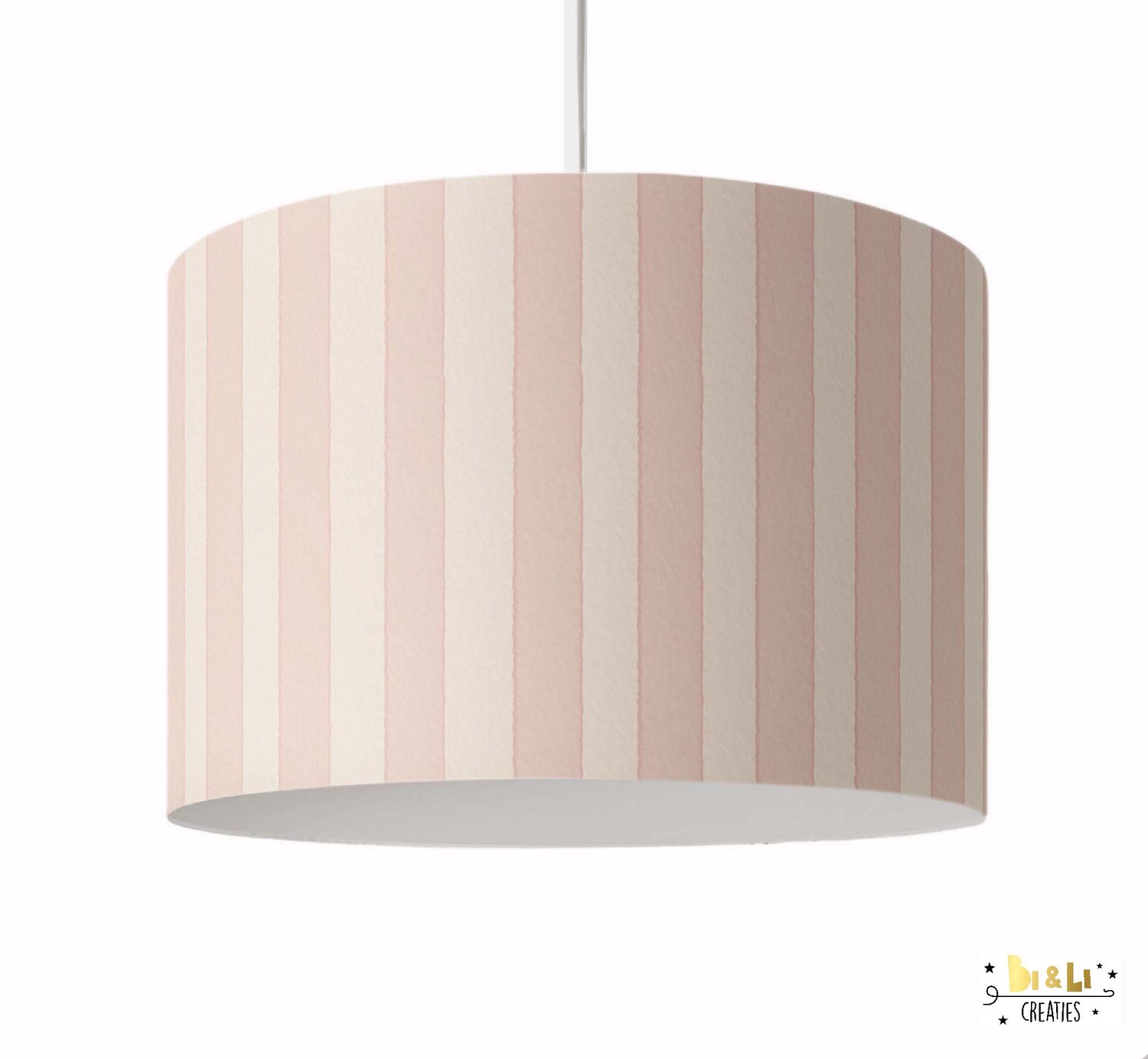 Hanglamp roze strepen-verlichting-kinderkamer-incl pendel-strepen-E27