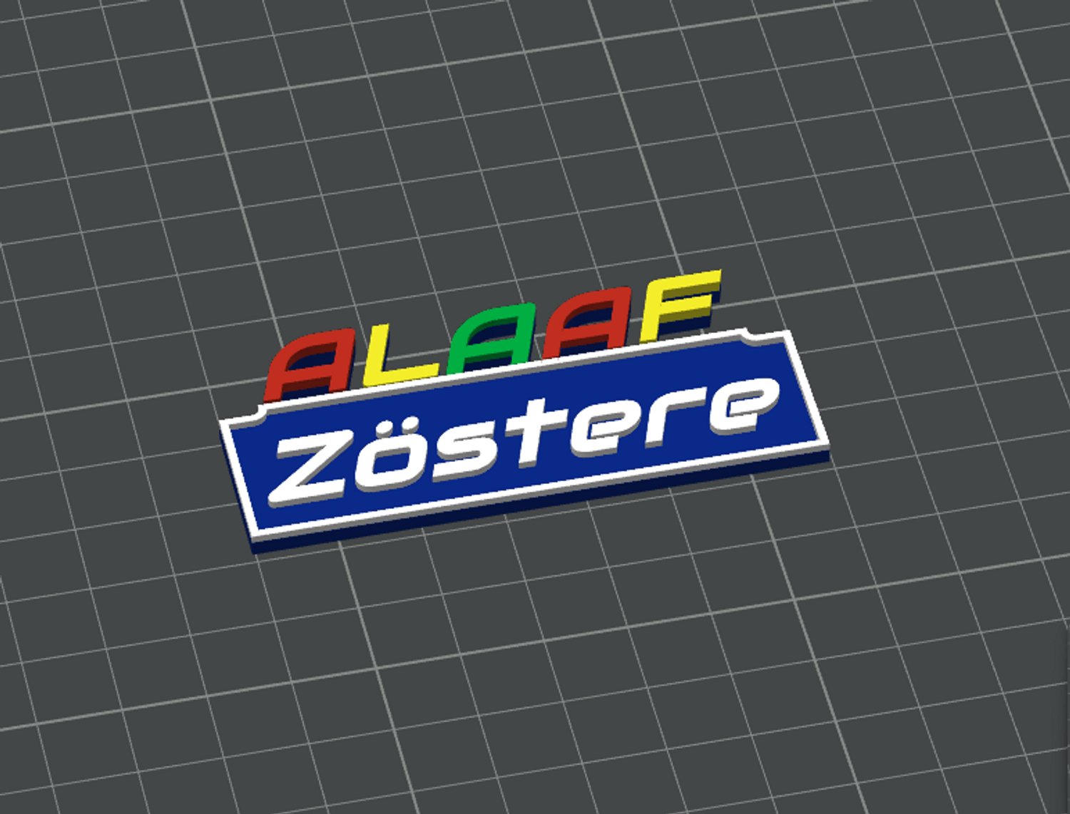 Naamspeldje ALAAF ZÖSTERE - 70X30X3MM