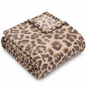 Sorprese Luxe Plaid - 150x200 cm - Fleece Deken - Luipaardprint - Super Zacht, Warm en Donzig - Plaid voor op de Bank, Bed of Woonkamer Decoratie