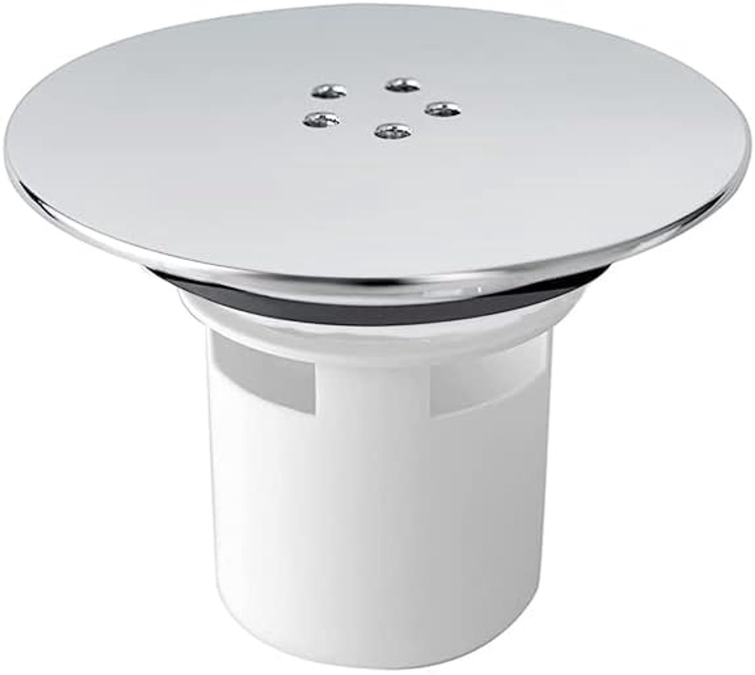 Douchegoot Afvoerplug Deksel 115mm Chroom - Snelstromend