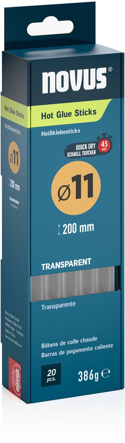 Novus Lijmpatronen 11 mm transparant - 20st