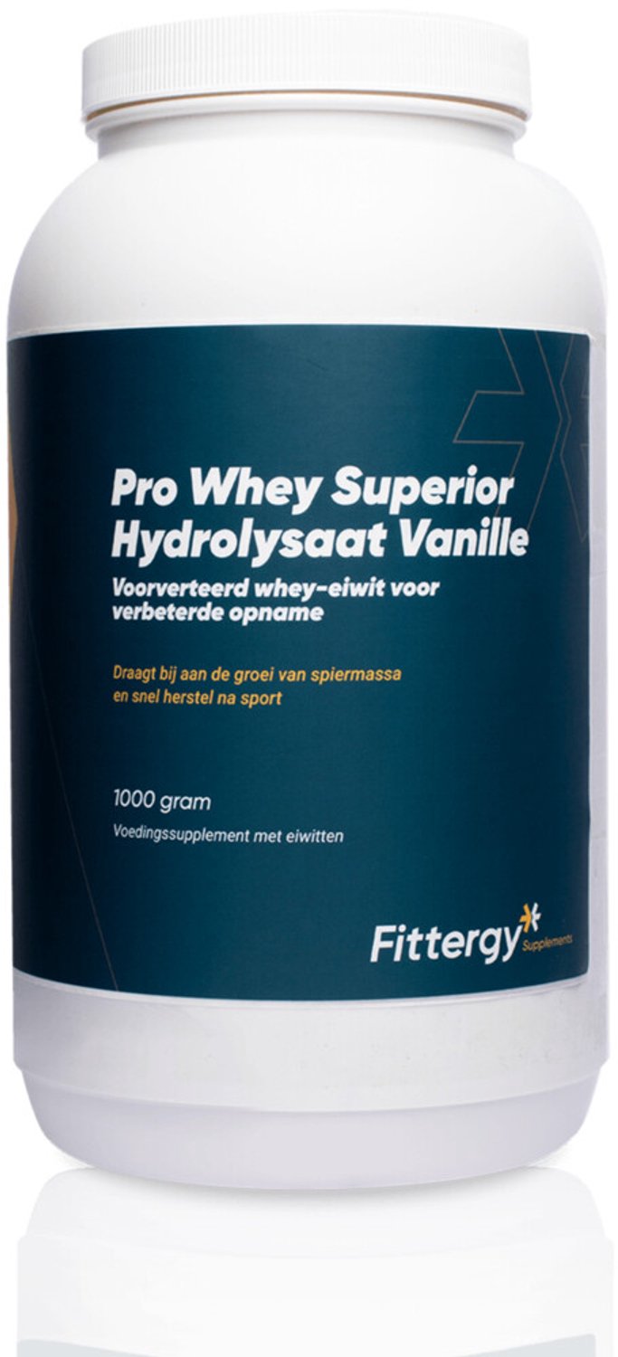 Fittergy Supplements - Pro Whey Superior Hydrolysate Vanille - 2 x 1000 gr - Voordeelverpakking