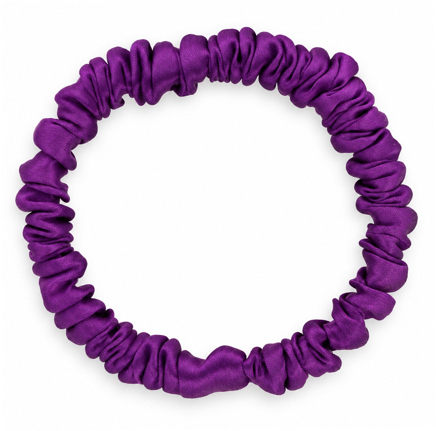 Lajetti - 100% Zijden Haarelastiek Violet - Silk Skinny Zijde Scrunchie Moerbei