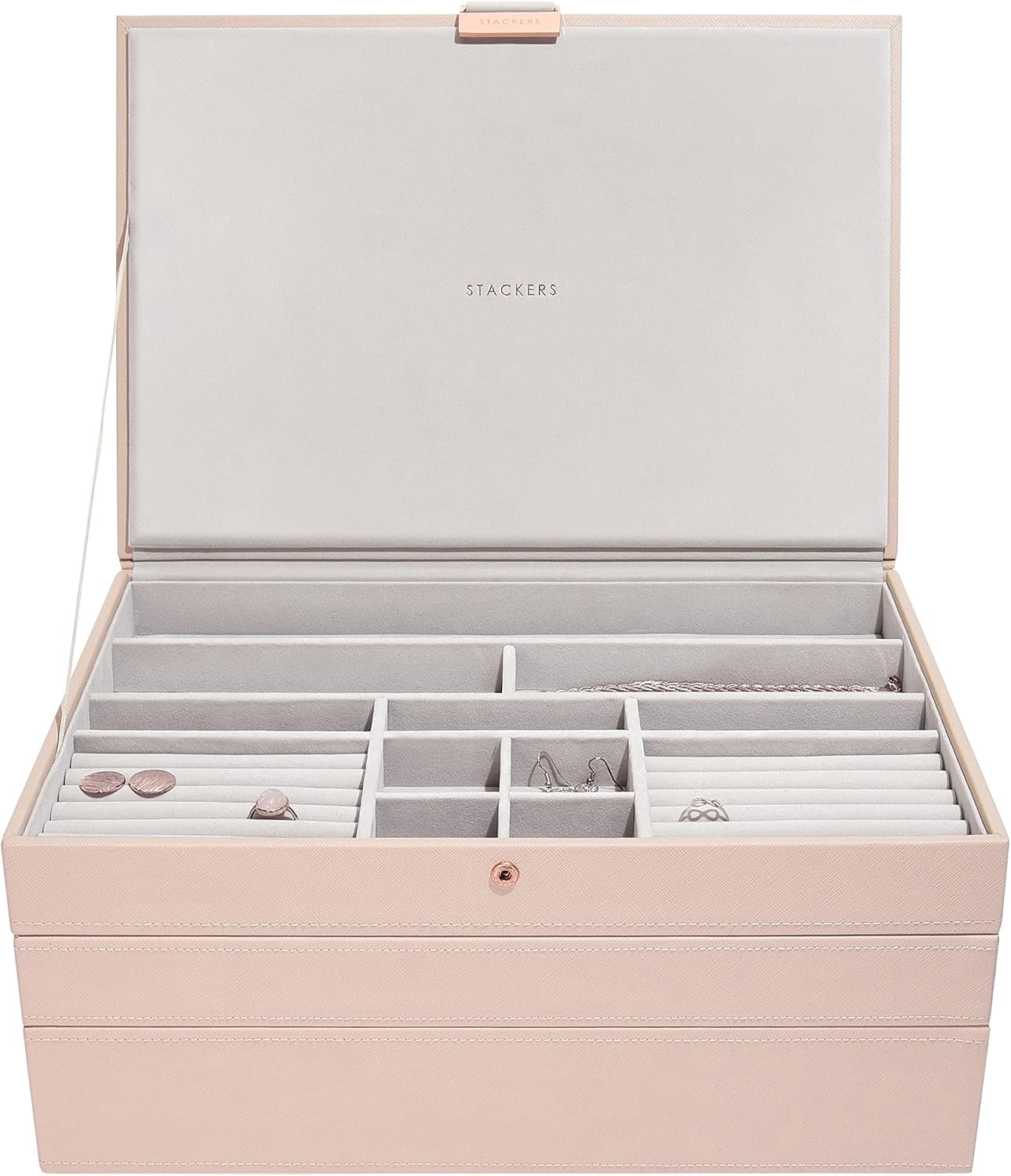Stackers Oversized Sieradenkist - Blush Roze