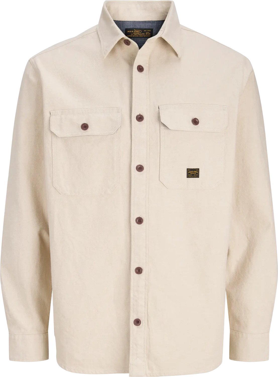 Ivy solid overshirt regular fit - twill - bruin (plaza taupe)