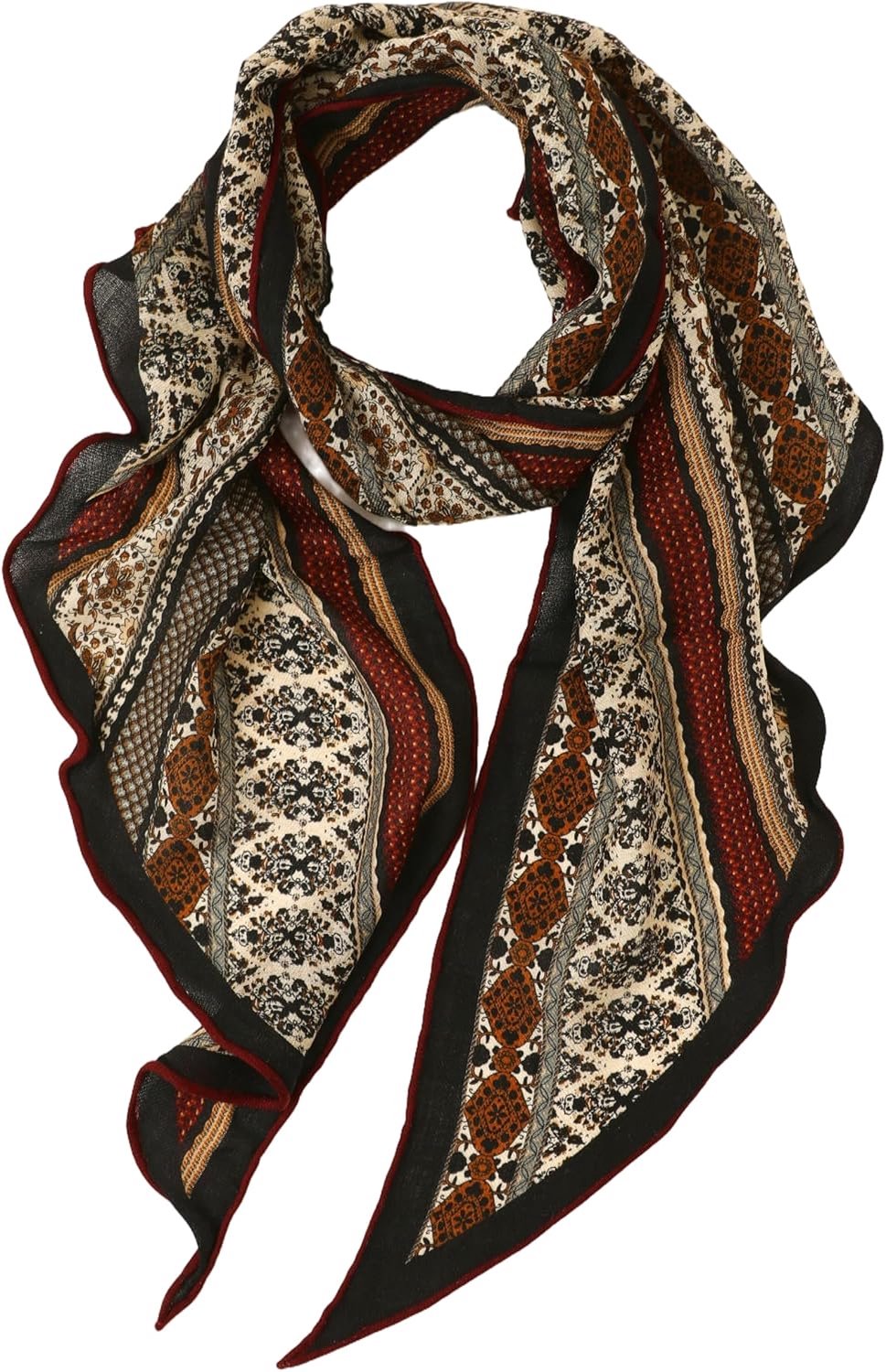 Luxe Zijdezachte Wol Sjaal - Dubbelzijdig Paisley Patroon