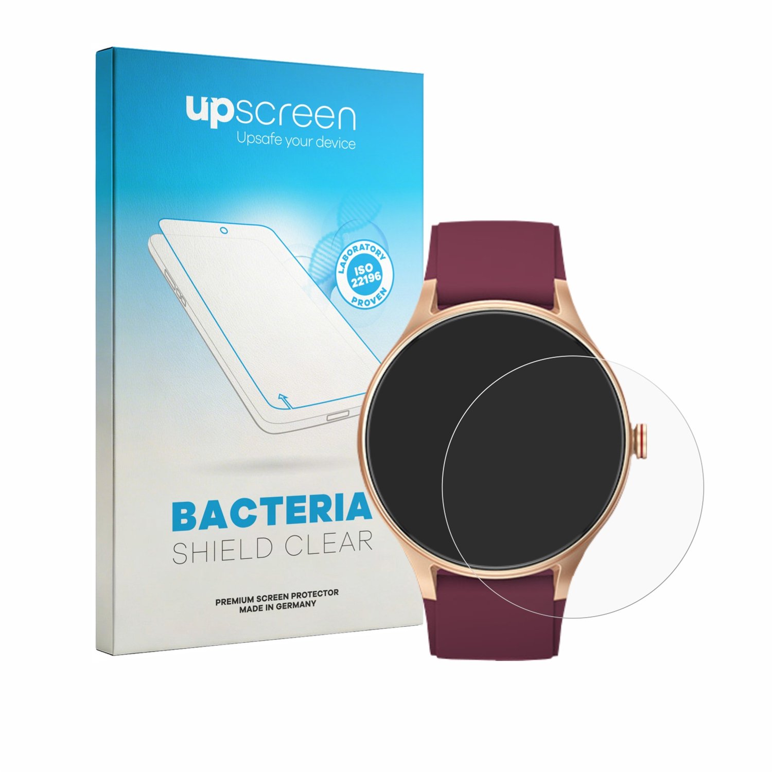 upscreen - Screenprotector voor Fitpolo Smartwatch 1.57" - Folie Beschermfolie transparant antibacterieel