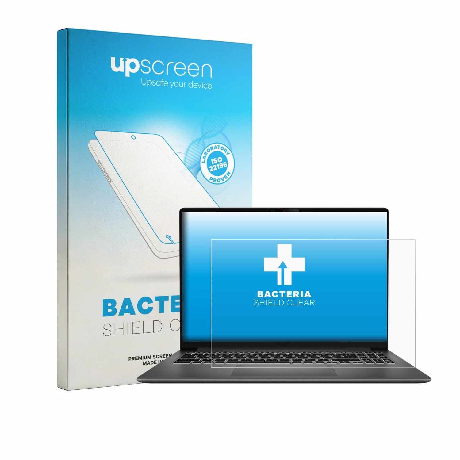 upscreen - Screenprotector voor MSI Modern 16S AI - Folie Beschermfolie transparant antibacterieel