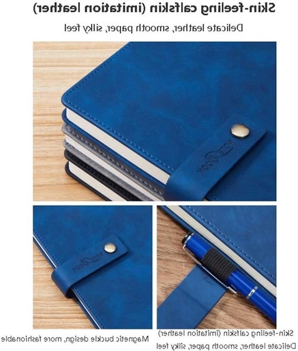 Notitieboek A5 - Dagboek Schrijfblok - Ideeën Opschrijven - Hardcover Imitatie Leer - A5 240 Pagina's