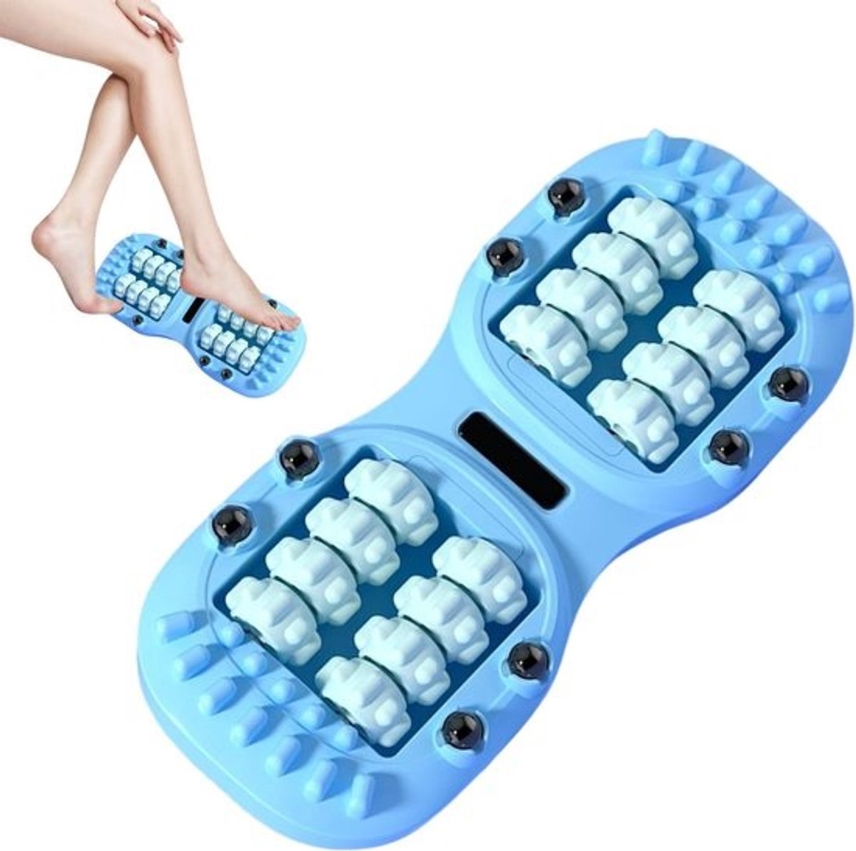 Voetroller Massageapparaat - Spierontspanning Tool - Herstel Stimuleren - Dubbele Triggerpoint Rollers - 34 x 15 x 5 cm - Zwart