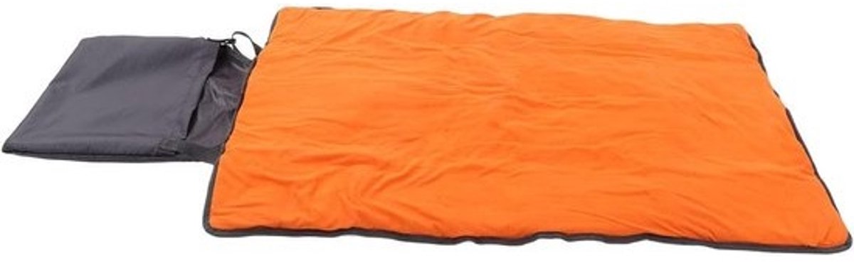 Hondenslaapmat - Reismat Hondenmat - Buitenactiviteiten - Waterafstotende Stof - 72 x 100 cm - Grijs met Oranje