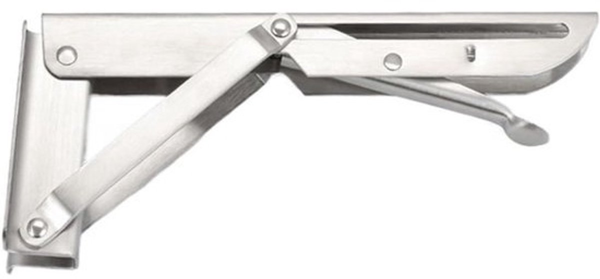 Opvouwbare Plankbeugels - Wandsteunen Hoekbeugels - Ruimte Besparen - Zware Belasting - 8-20 Inch - Zilver