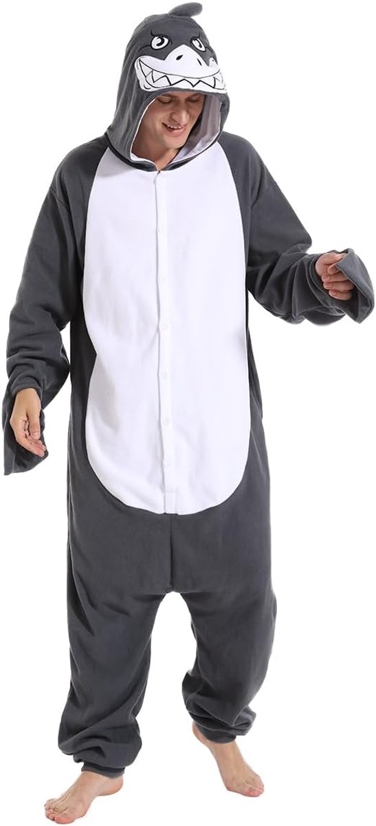 wotogold Dieren-haai-pyjama, uniseks, volwassenen, cosplay kostuums