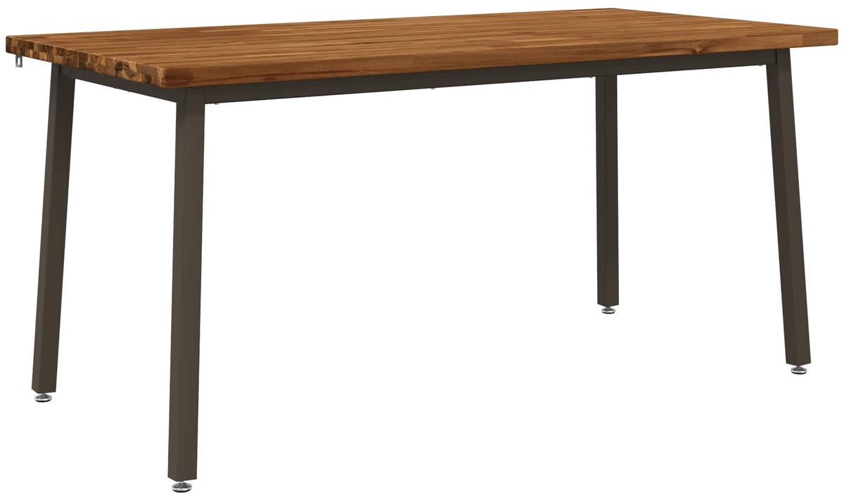 vidaXL Vierkante - Eettafel - 160 - x - 70 - x - 75 - cm - Massief - Acacia - Hout - Naturel