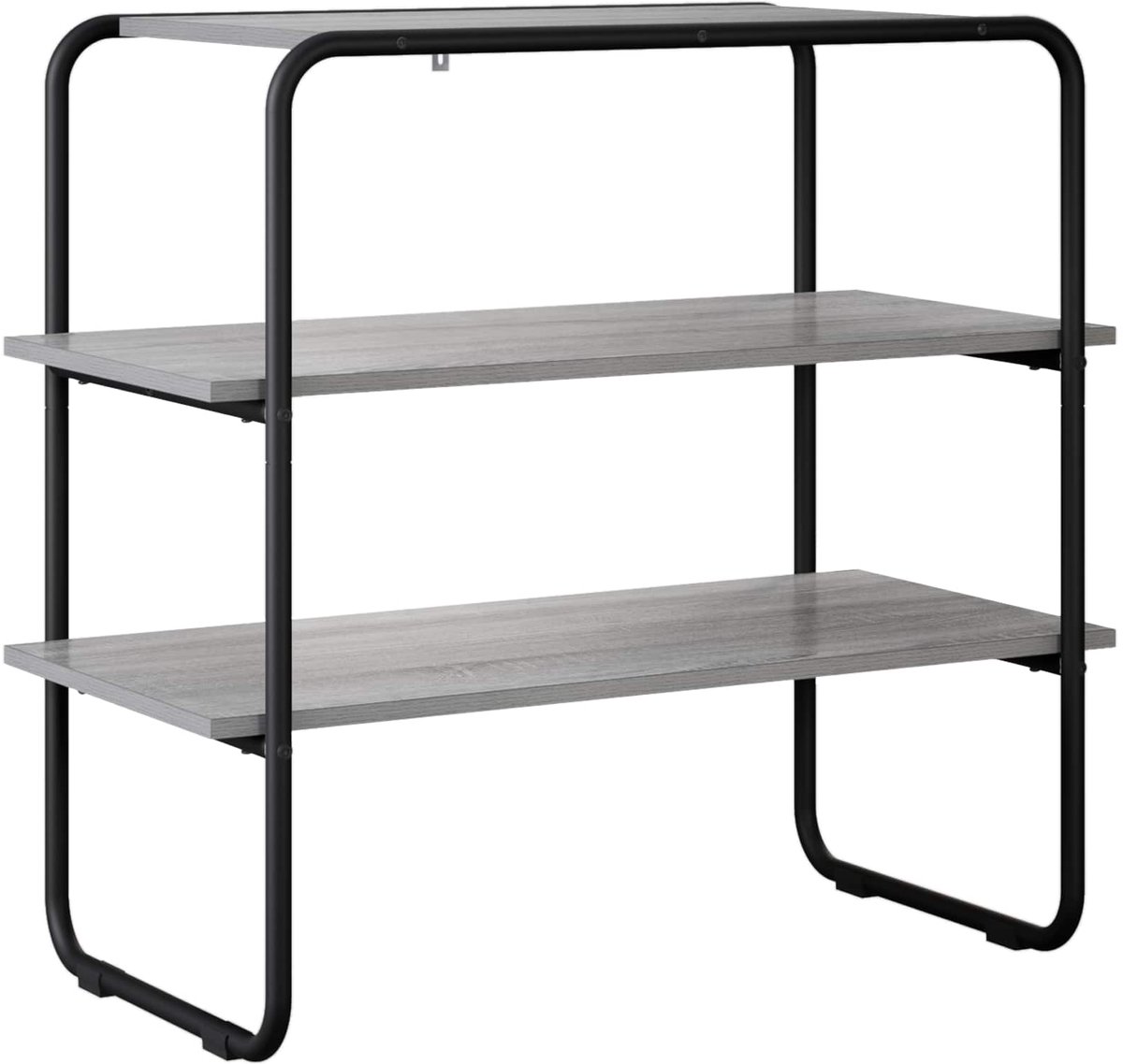 vidaXL Consoletafel - Grijs - Sonoma - 60 - x - 41 - x - 75 - cm - Bewerkt - hout