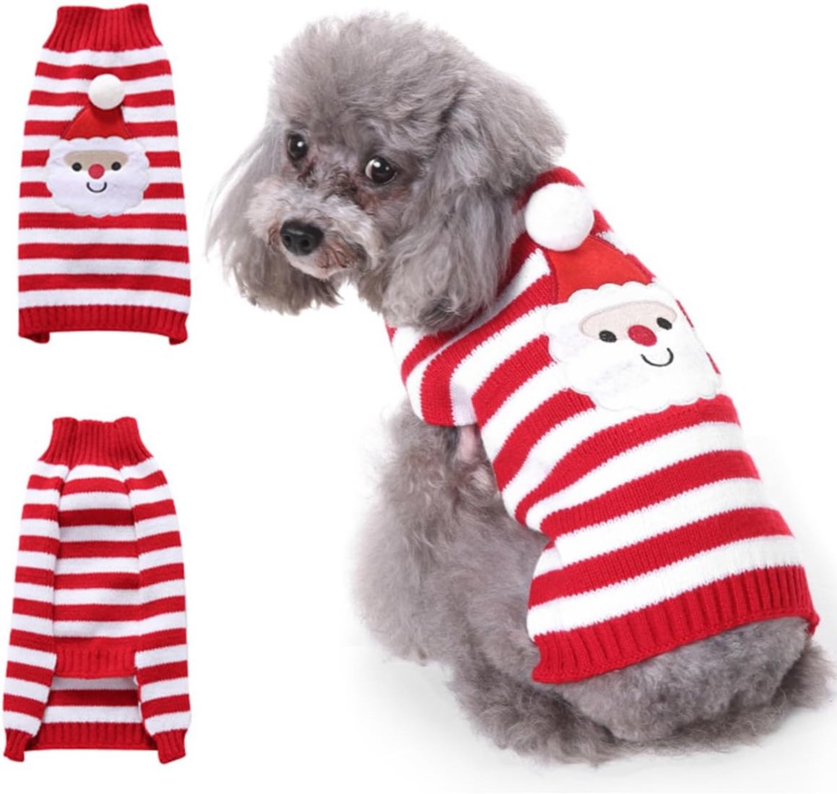 Kersttrui voor honden, hondentrui voor Kerstmis, warme winterkersttrui, warme huisdiertrui, kleding voor kleine, middelgrote en grote hond