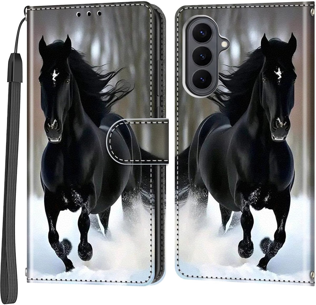 Portemonnee Telefoonhoes voor Samsung Galaxy S26 Plus Sneeuw