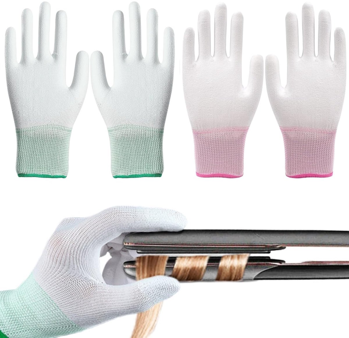 Hittebestendige Handschoenen - 2 Stuks - Thermo-Handschoenen voor Haarstyling - Voor Bescherming tegen Hitte
