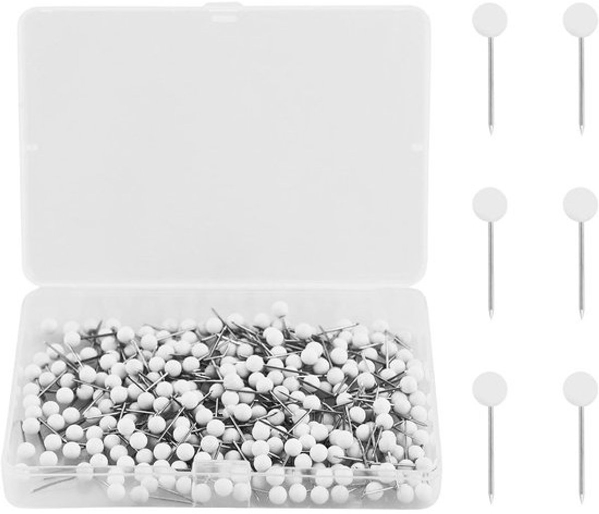 Ronde Prikkers - Kaartspelden - Notities Bevestigen - Met Opbergdoos - 330 Stuks - Wit