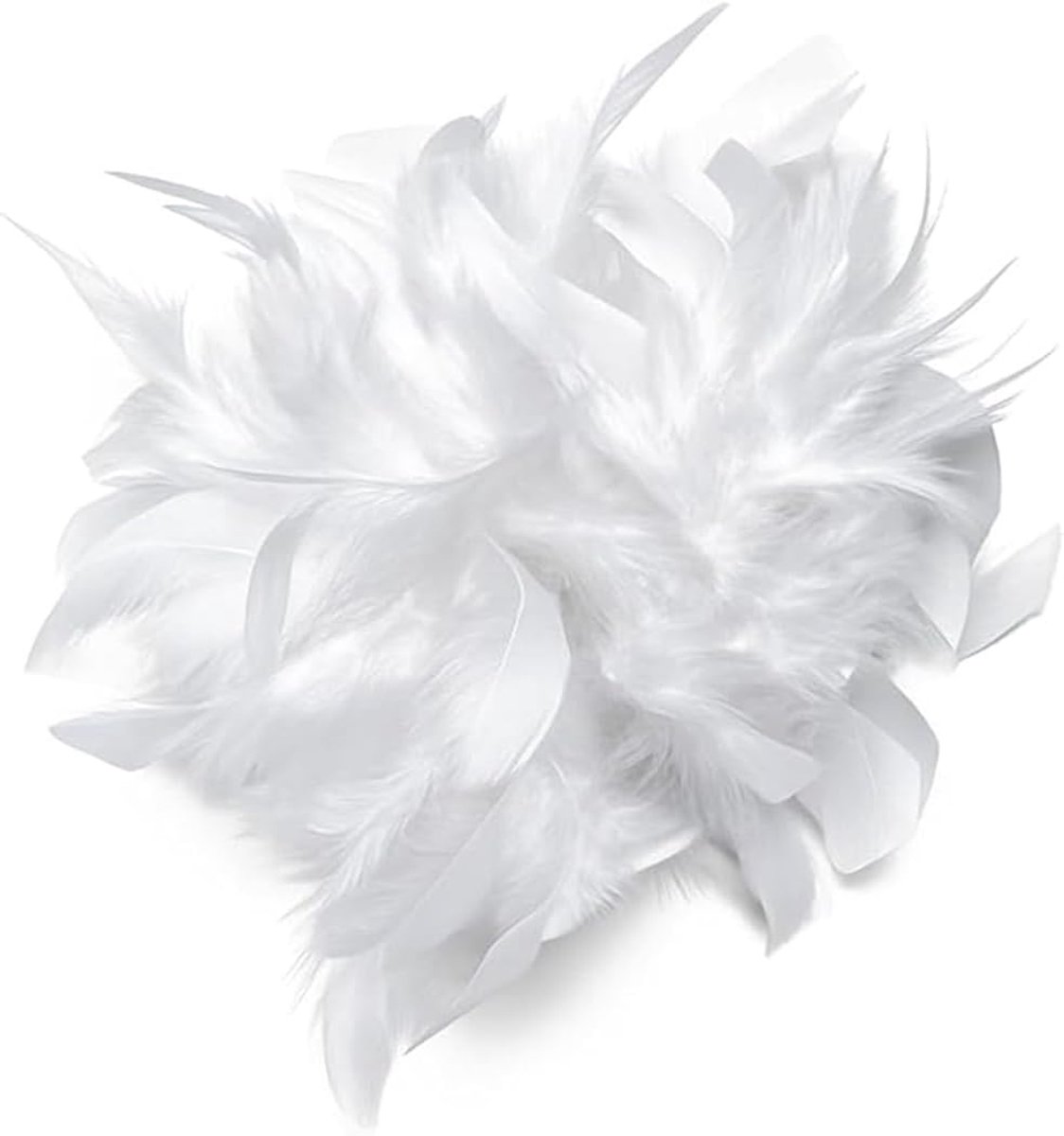 Verenbroche voor dames, 1 stuk, lichtwit, wollige verenbroche in vintage boho-stijl, broche voor kleding, ideaal voor bruiloft, feest en carnaval