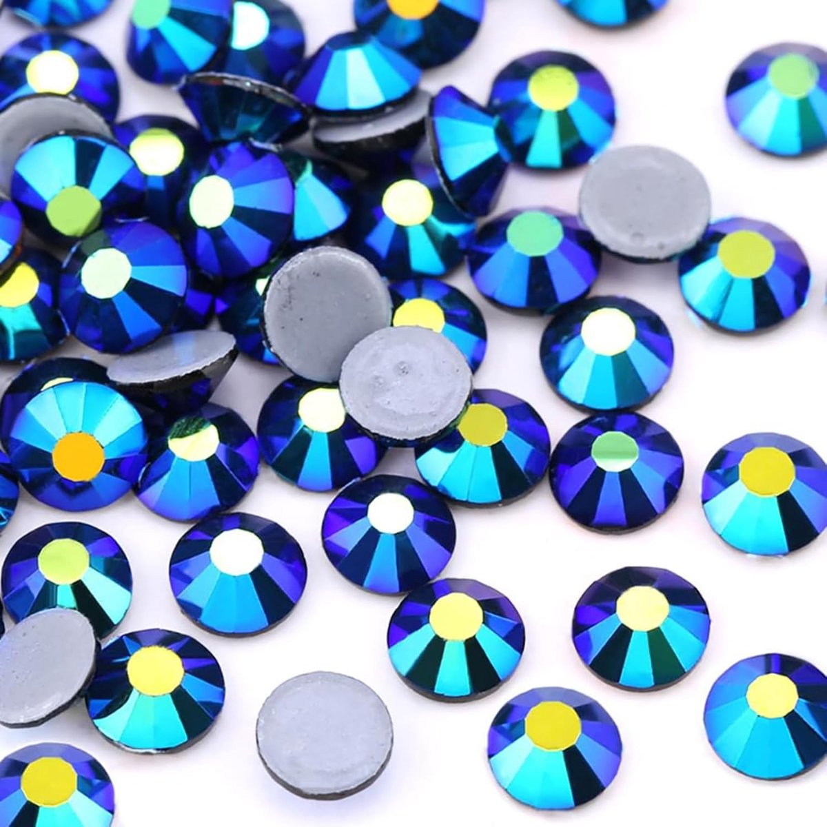 Hotfix Steentjes Bulk - Glazen Strass Edelstenen voor Stof, Kleding, Ambachten & Bedazzling 4,0 mm (ss16, 1440 stuks, Jet AB)