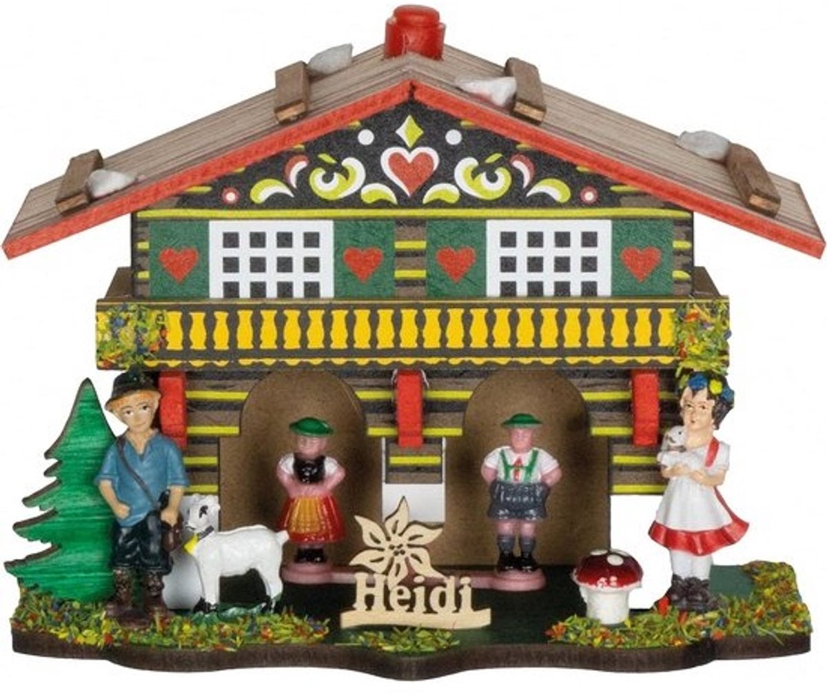 Weerhuisje Houten Weerstation met Man en Vrouw voor Binnen / Buiten