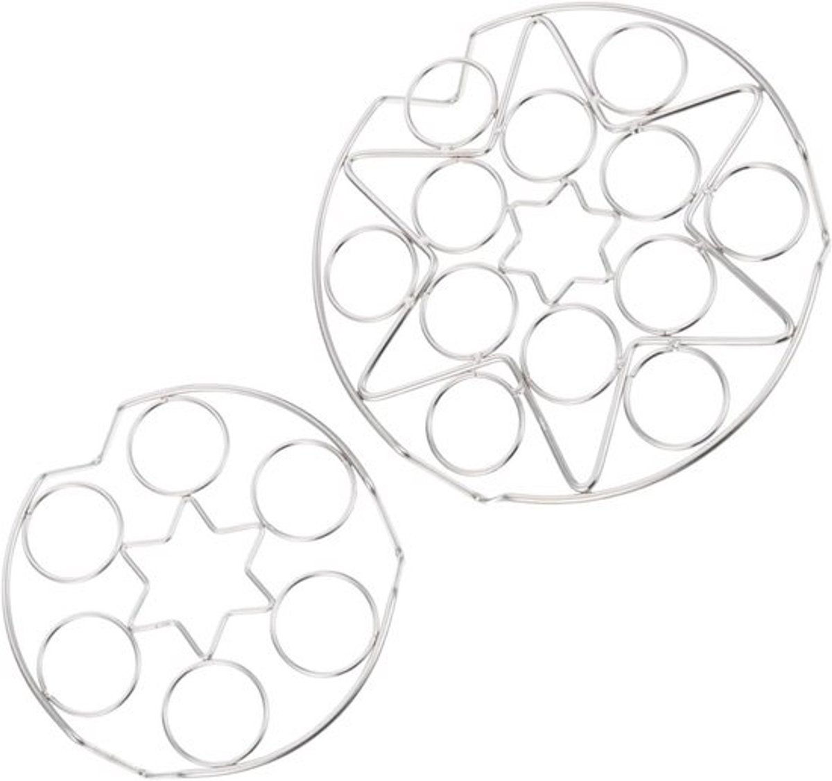 Stoomrek Set - Keuken Accessoires - Gezond Koken - Roestvrij Staal - 22cm Diameter - Zilver